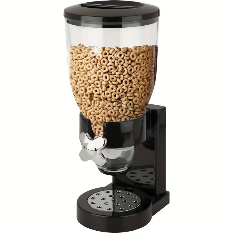 Dual Control Grain Dispenser: Large Capacity, Easy to Use, Durable Kitchenware, Kitchen Tools, Gadgets, Accessories, Supplies, Suitable for Christmas, Halloween, Easter - Perfect for Cereal, Nuts, Rice, Granola and More