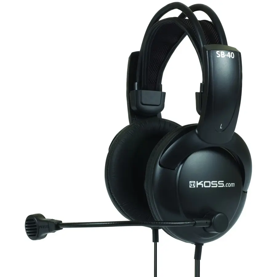 Koss SB40 Full Size Communication Headset with Noise Cancelling Mic