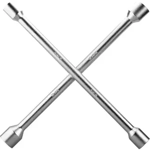 14 Inch Universal Heavy Duty Lug Wrench 4 Way Tire Iron Wrench