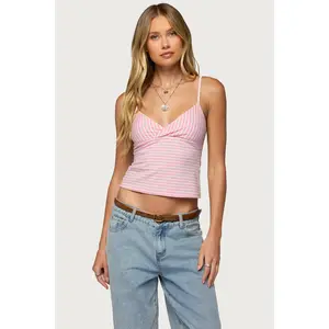 Emilea  V Neck Striped Tank Top