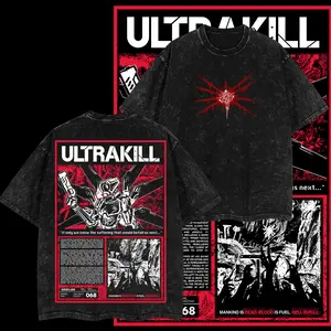 Ultrakill Video Game Washed T-Shirt, Sweater, Hoodie , Indie FPS Game Shirt, Gift For Game Fan, Streetwear Clothes