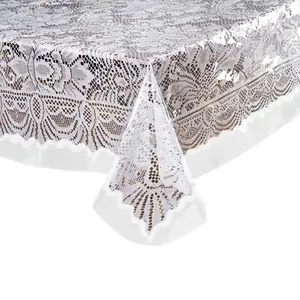 Vinyl Tablecloth Clear Eco-Friendly Square - Durable PVC Tablecloth 70"x70" 10 Mil Thick