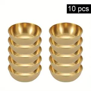 Stainless Steel Sauce Bowl, 10pcs/set Stainless Steel Bowls Round Seasoning Bowl, Dipping Bowl, Serving Bowl, Tableware for Home Kitchen Dining Room