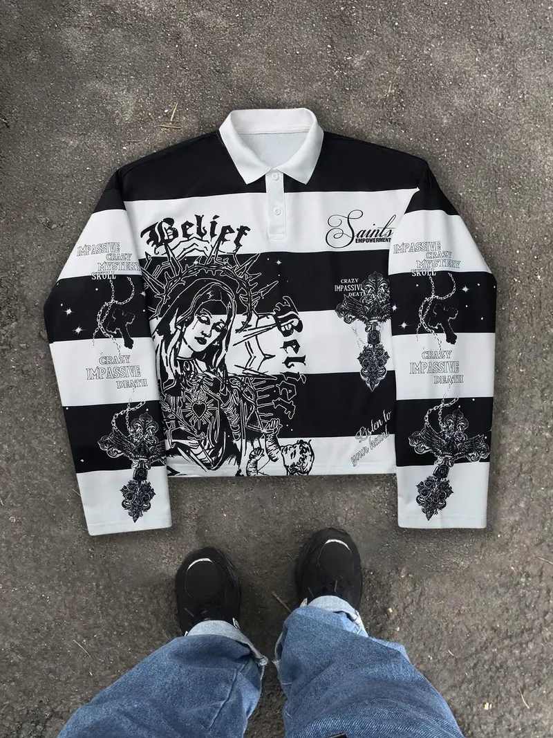 トップス 00s archives Zip design polo shirts y2k polo y2k - TikTok Shop