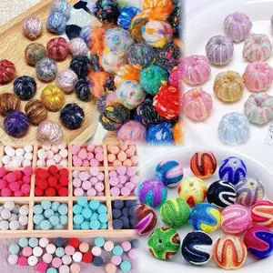 Chris--A20--Mix Handmade Knitted Beads for DIY Pen and Phone Chain