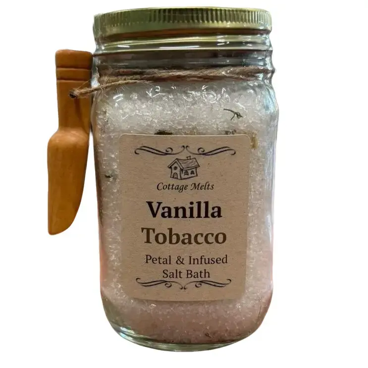 Petal & Infused Salt Bath • Epsom and Dead Sea • 12oz Handcrafted in Small Batch - Body Care Eucalyptus