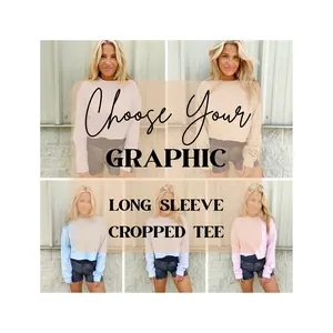 CROP *LONG Sleeve Graphic Top