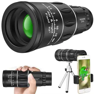 16x52 single-eye dual-focus optical zoom telescope, delivering clear day and night vision with waterproof design and wide-angle field of view