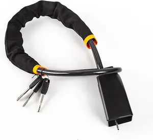 Steering Wheel Lock Seat Belt Lock - Anti-Theft Security Device, Universal Model Car Truck SUV Van - Wire Rope Lock with Key