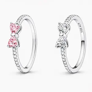 Sparkling Bow Ring s925