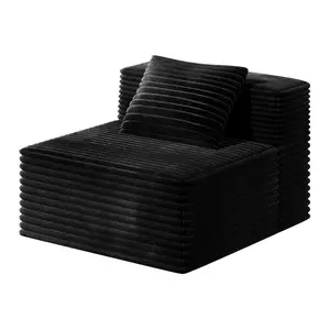 Single Sofa for Modular Sectional Sofa, High Density Memory Foam Couch Boneless Couch for Bedroom Living Room (Single Sofa)
