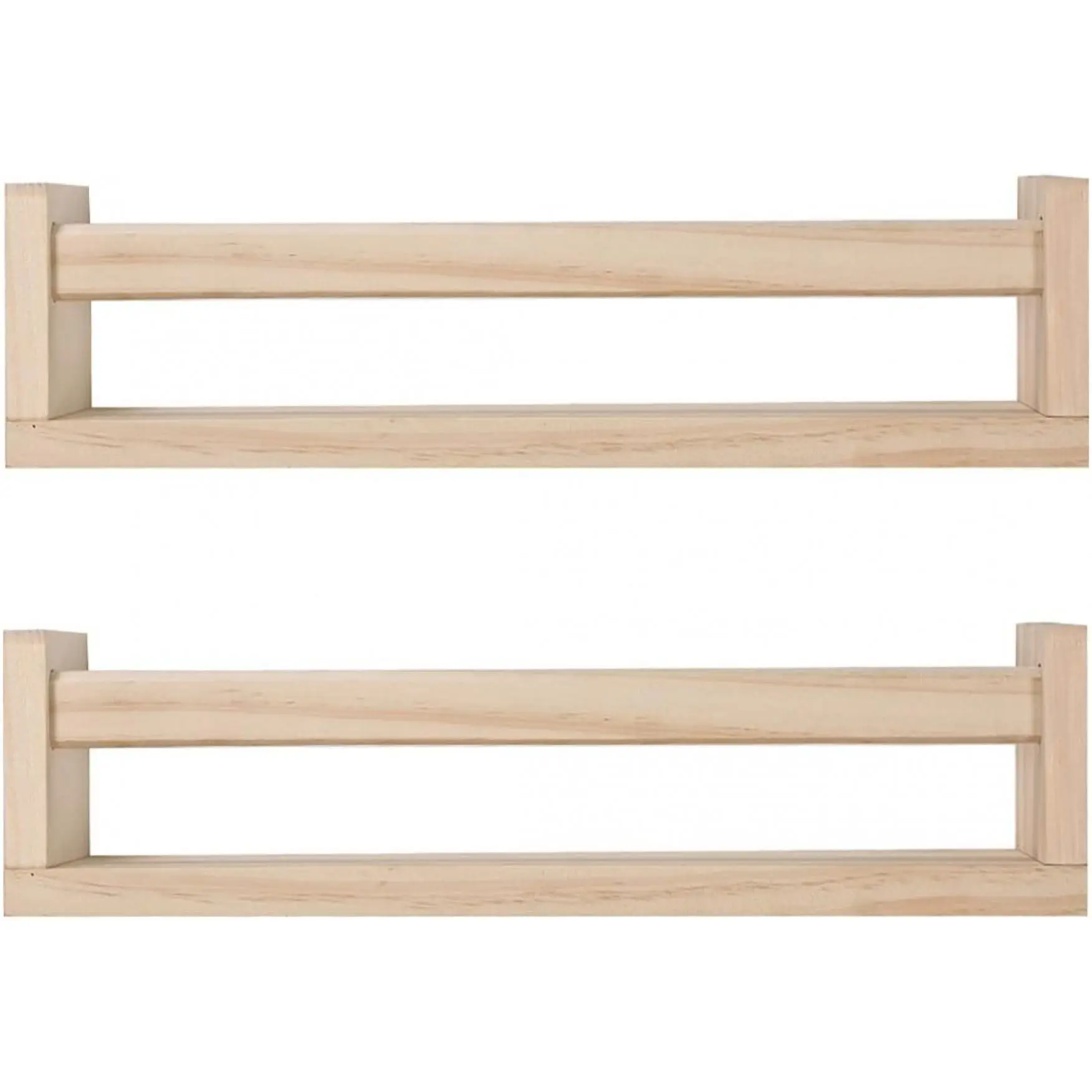 Ikea Floating Shelves For Kids Room, Kitchen Spice Rack, Or Rustic Wall Mounted Shelves for Farmhouse Bathroom Decor ,Set of 2 Gift Decorative