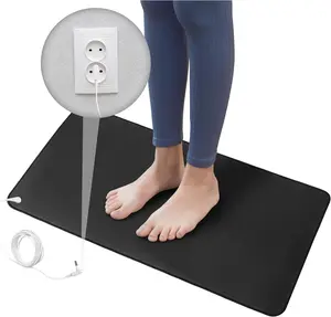 GroundFlow Grounding Mat for Feet - Conductive Carbon Indoor Ground Pad with Extra Long 15' Cord - Soft, Thick Earth Therapy Mats for Sleep, Energy, Muscle Tension, Relaxation