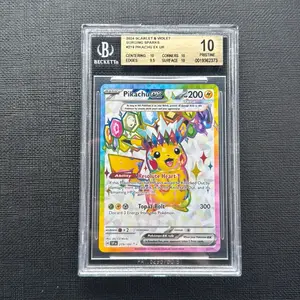 Beckett 2024 Scarlet & Violet Surging Sparks Pikachu EX UR 10 Pristine Condition #019362273