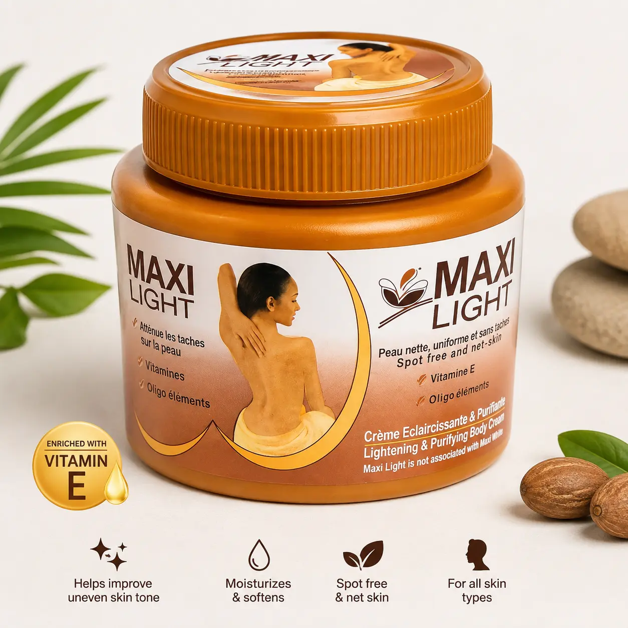 Maxi Light Lightening & Purifying Body Cream with Vitamin E