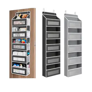 The Door Organizer Storage- Hanging Rack Set with 5+5 Pockets & 5 Large Clear Mesh Pockets, 10-15 Kg Capacity, Space-Saving Organizer for Bedrooms Bathrooms Kitchen Food Storage - Holiday Haul Deal Kitchen Gadgets Clearance