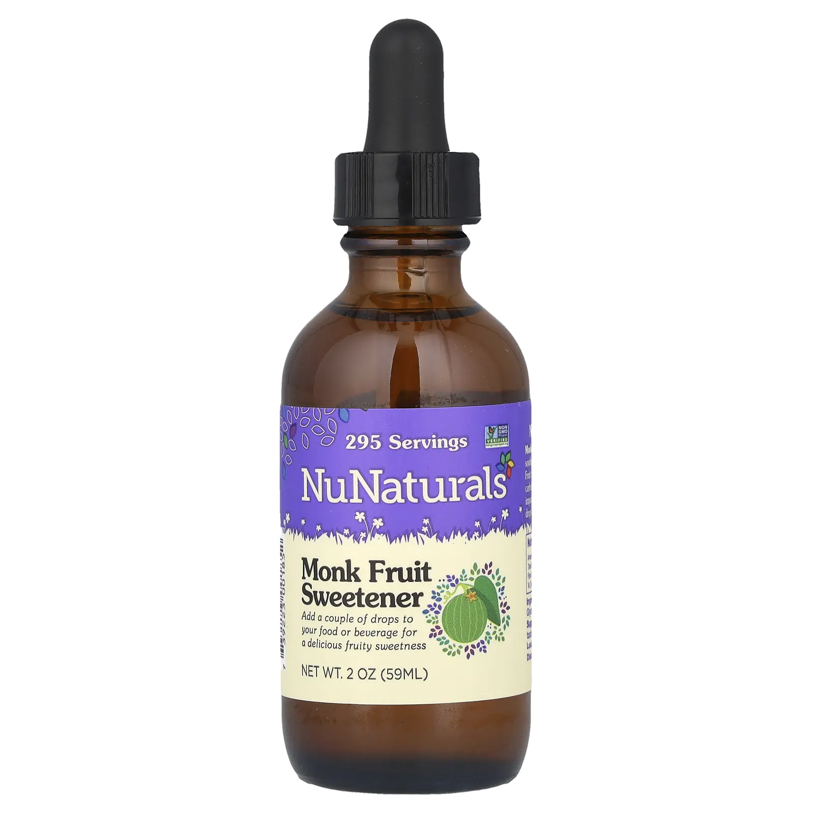 NuNaturals Monk Fruit Sweetener, 2 oz (59 ml)