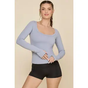 Your Favorite Reversible Long Sleeve Top - Country Blue