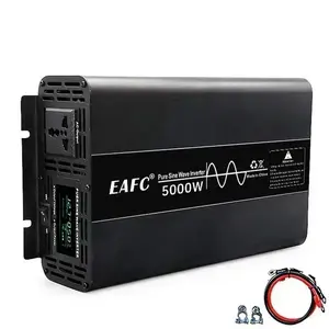 US Plug 4000W 5000W 7000W Pure Sine Wave Inverter Power DC 12V To AC 220V Voltage 50HZ Converter Solar Car Inverters