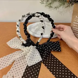 Floral Braided Headband with Ribbon Tie - Vacation-Style Fashion Accessory