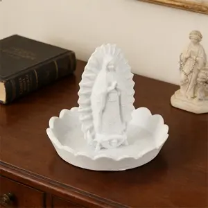 Our Lady of Guadalupe Statue Storage Tray, Mexican Decor Virgin Mary Statue, Catholic Decor, Christian Figurine, Plastic Mother Mary Sculpture, Religious Decor
