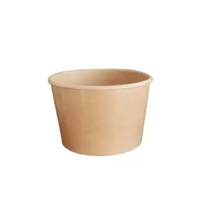 8oz Kraft Paper Ice Cream Container - 500 Pieces/Case