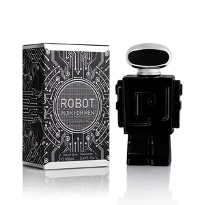 Urban Collection Robot Noir for Men - Fresh Woody Fragrance - Top Notes of Cardamom Rhubarb Bergamot & Lemon - Base Scents of Vanilla Tolu Balsam & Haitian Vetiver - Elegant 100ml Bottle Parfume for Men