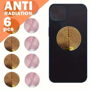 6pcs Set EMF Protection ANTI-Radiation Stickers Cell Phone Shields for Smart Phone Laptops Computer iPad and All Electronic Devices