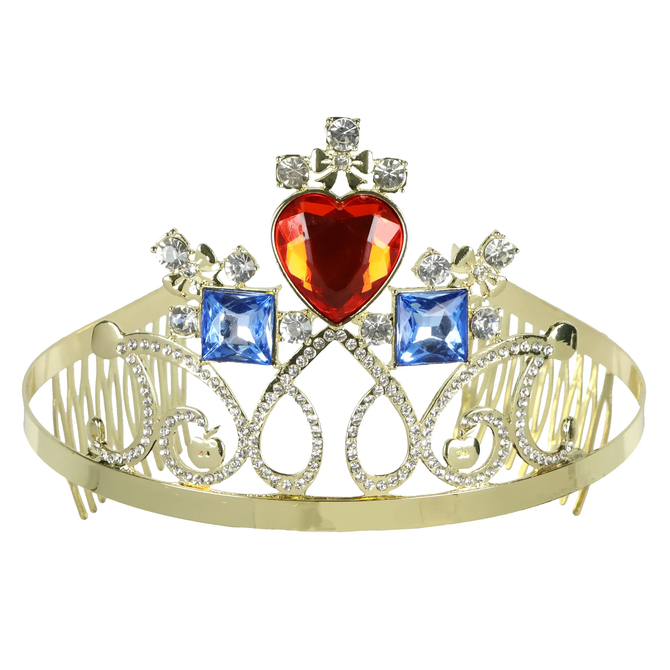 Disney Snow White Womens Costume Accessories 3 Piece Set with Tiara Crown Earrings Choker Necklace, Bow