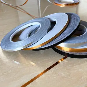 50M/164ft Foil Self Adhesive Tile Sticker Waterproof Caulking Gap Sealing Tape Strip For Wall Floor Ceiling Furniture Edge DIY Home Decor Decal