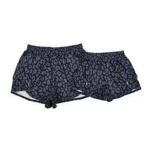 Women's Black Leopard Print Yoga Shorts - Stretchy, Cool Comfy, Plus Size, Athletic, Summer Sports Activewear for Women, Shorts For Women, Comfy Shorts,summervibes