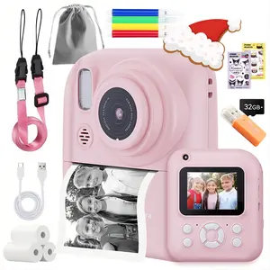 【Super Deals For You】Polaroid Camera, 32G Card Selfie Video Camera for Kids, Portable Travel Camera, Instant Print camera, Birthday gift, Durable Charging, For All Ages toy camera, Festival Gift
