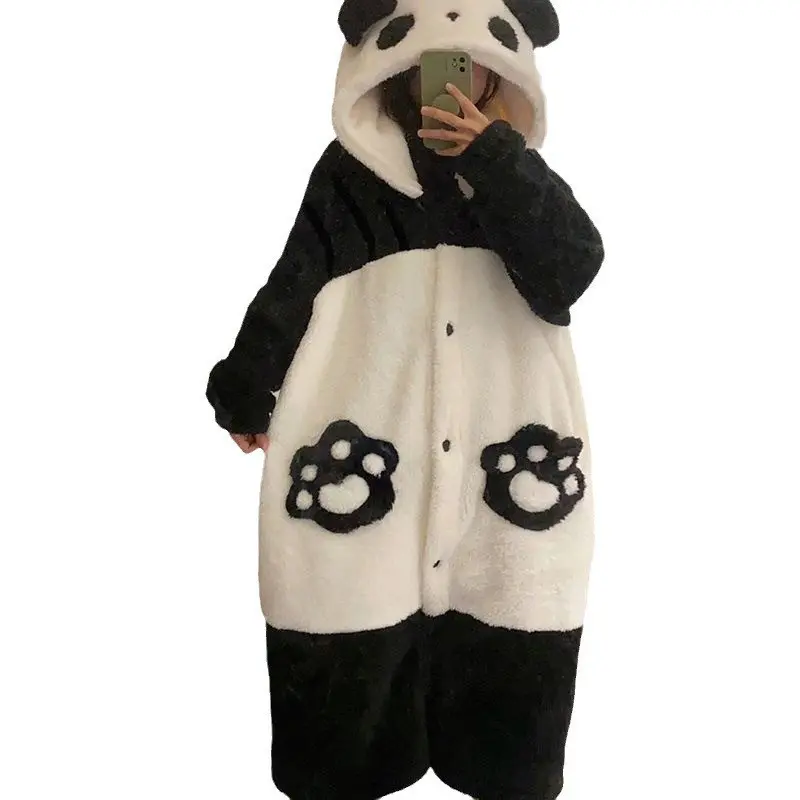 Black and white panda nightgown