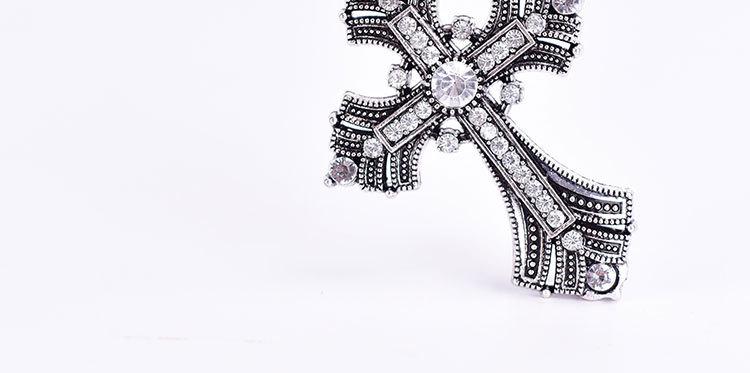 Alloy Crystal Diamond Pendant, Cross Car Ornament, Peace Pendant, Car Interior Decoration