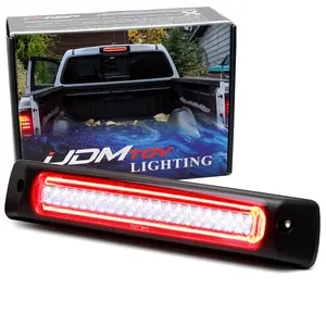 iJDMTOY Blackout Smoked Lens Race Car Style Strobe/Flash LED High Mount Third Brake/Clearance Lamp Assembly For 2015-2022 GMC Canyon/Chevy Colorado