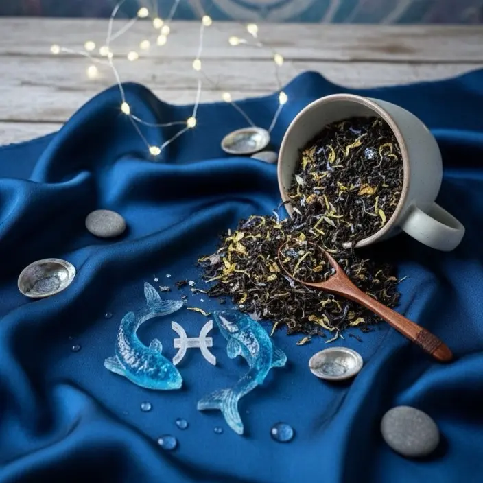Pisces Zodiac Line Looseleaf Tea Blend - Caffeinated Floral Citrus Taste Beverage for Tea Enthusiasts - Thoughtfully Created Flavors Inspired by the Zodiac Sign Pisces