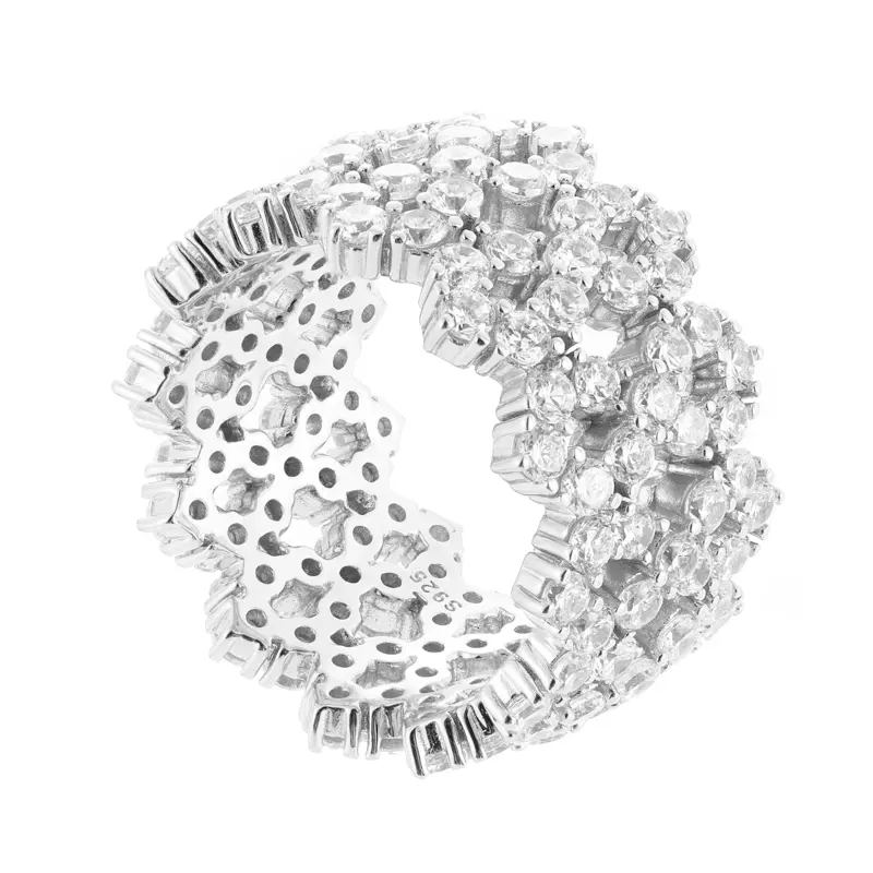UCCIYO Infinite Exquisite Ring UCCIYO S925 Sterling Silver Synthetic Moissanite Ring for Women Men Hip Hop Jewelry Gift summerwins Infinity Ring Unique Rings  【#R503】