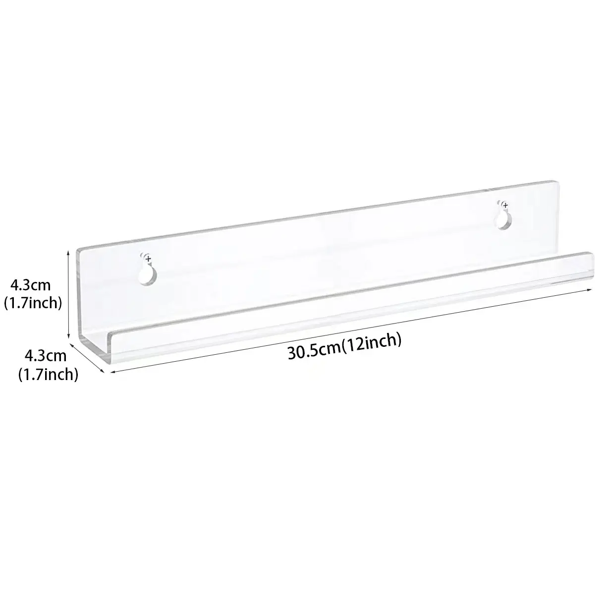 Clear Acrylic Vinyl Record Shelf, Wall Mounted Nail Polish Organizer, Magazine Display Rack, Picture Book Holder, Home Decor Shelves, Wall Mount Compatible, Set