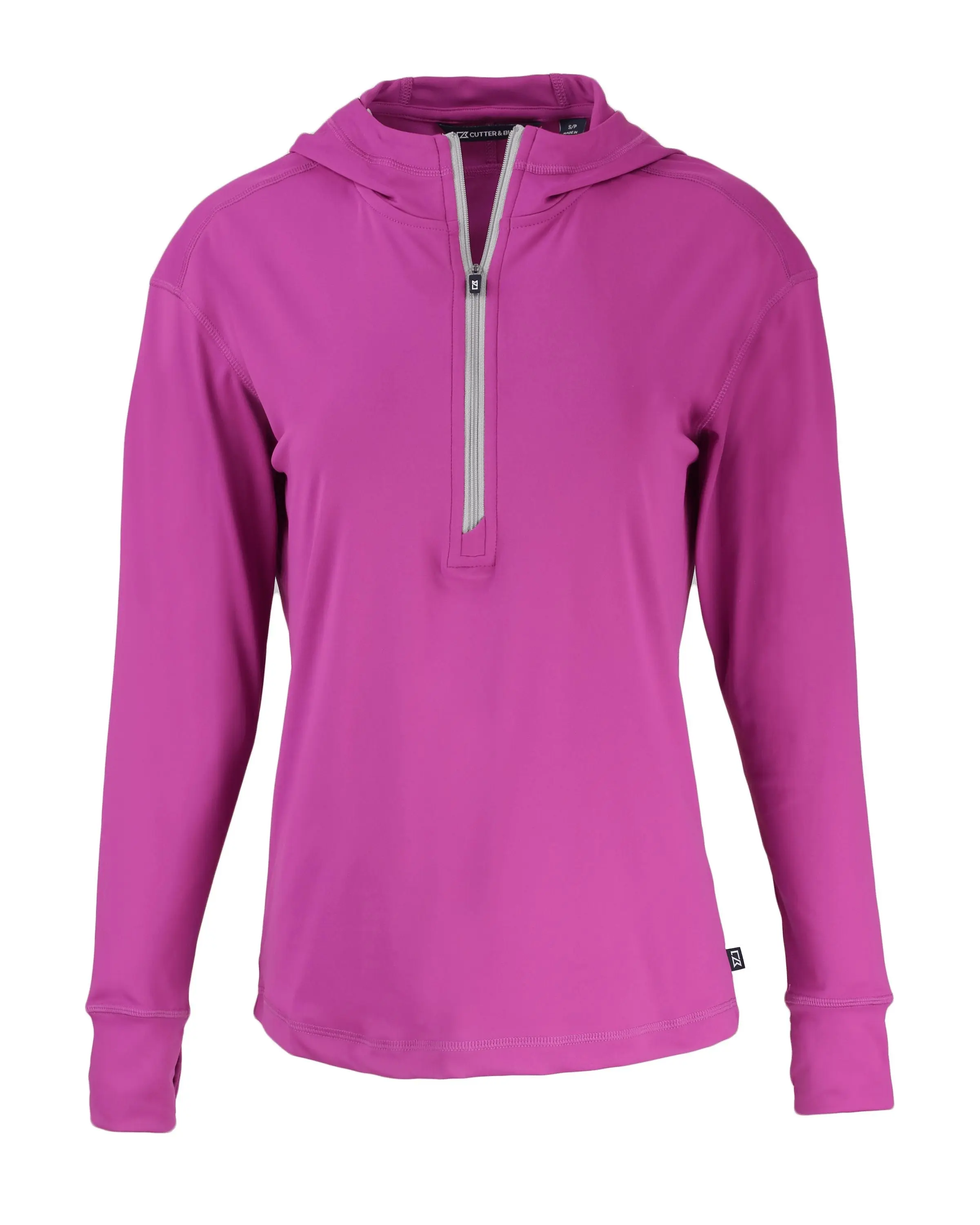 Daybreak Recycled Womens Half Zip Hooded Pullover - Cutter & Buck