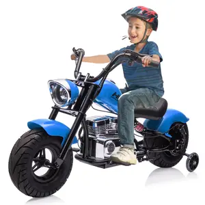GARVEE 36V Electric Dirt Bike, 350W Off-Road Motorcycle, Top Speed ​​Up to 16.5 Mph, Spring Suspension, Led Lights and Music Capability, Max Load Capacity 176 Lbs For Teen(Blue)