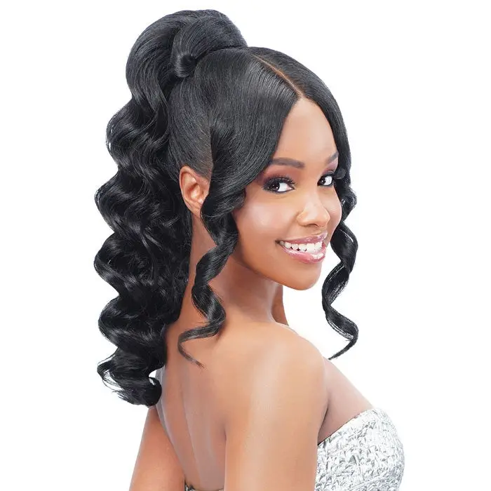 Zury Sis Miss Bang Lace Part Drawstring Ponytail - SOFIA