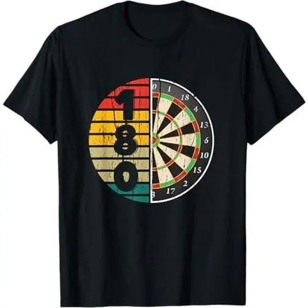 Dart Onehundredandeighty 180 Darts with Dartboard Design T-Shirt