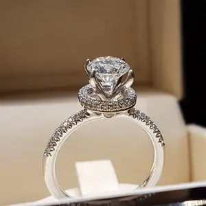 S925 silver wedding ring;Fashionable ring for girls; light luxury, dazzling, unique design, exquisite, high-value, ring for the index finger, as a