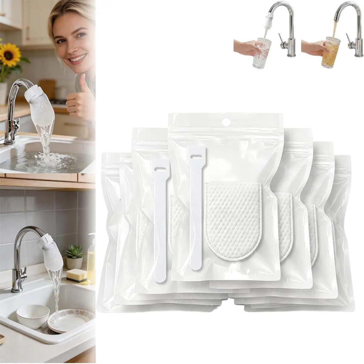 Universal Faucet Filter BagEffective filtration for tap water and spring water, removes rust and various impurities