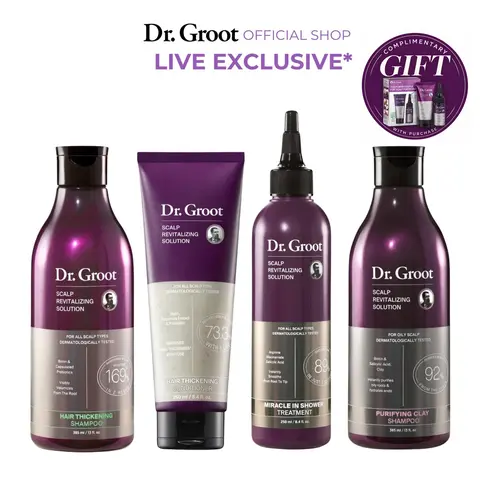 [LIVE EXCLUSIVE] Dr. Groot 3-Step Bundle + Purifying Clay Shampoo