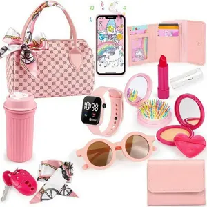 Princess Role Play Toy Set for Kids Pretend Play Set, Includes Handbag Phone Wallet Beauty Props, Ideal for Birthday Parties and Home Games, Ages 3+