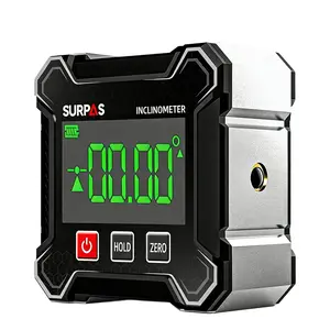 Agiufgs Magnetic Digital Angle Finder with Dual Laser Guide & 360° Magnetic Attachment Rechargeable Angle Meter for Woodworking Construction and Machinery