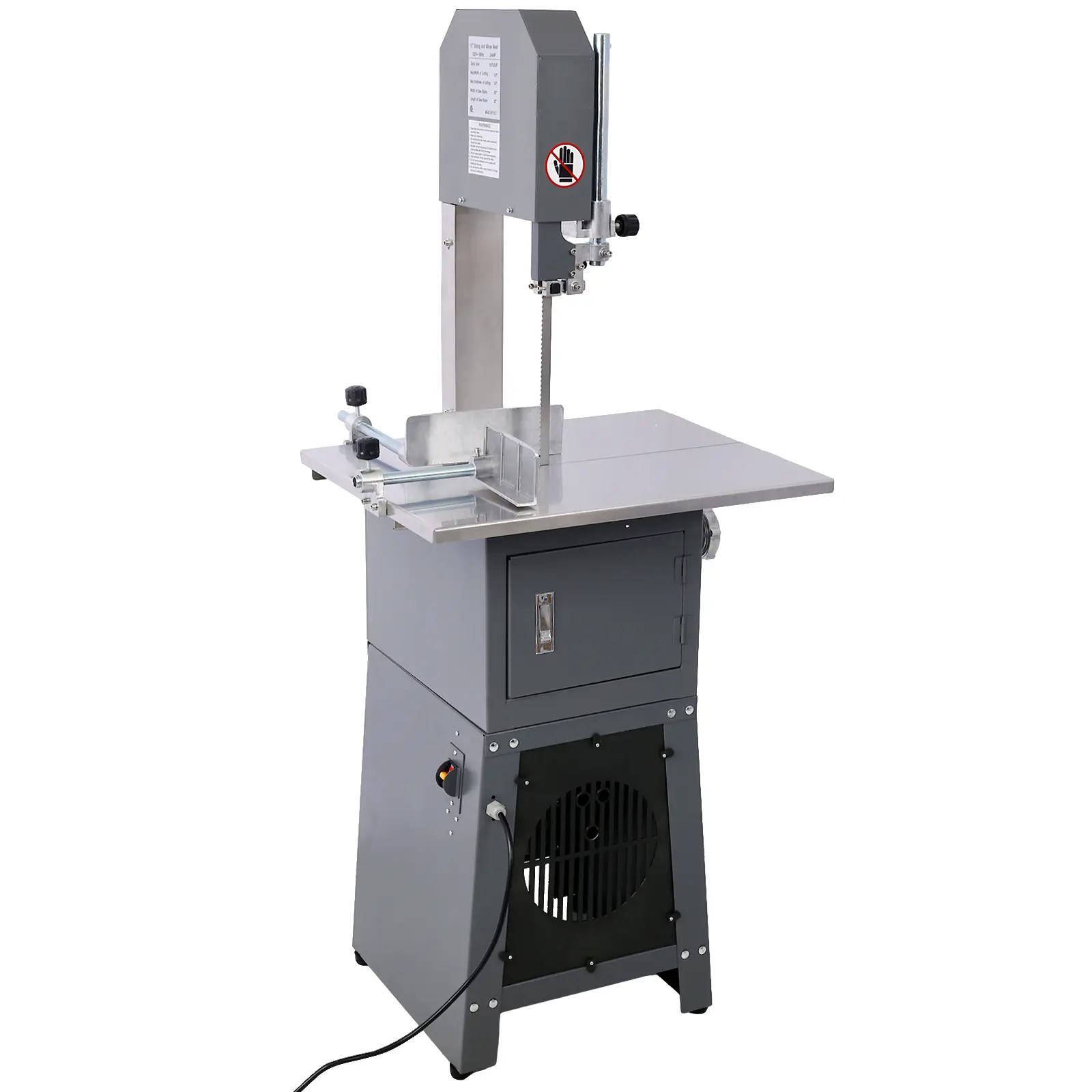 DONEXT 2-in-1 Commercial Butcher Band Saw & Sausage Maker, 550W T-304 Stainless Steel Meat Stuffing Machine with Wide Loading Capacity, Food Processing Equipment for Meat Bone Cutting