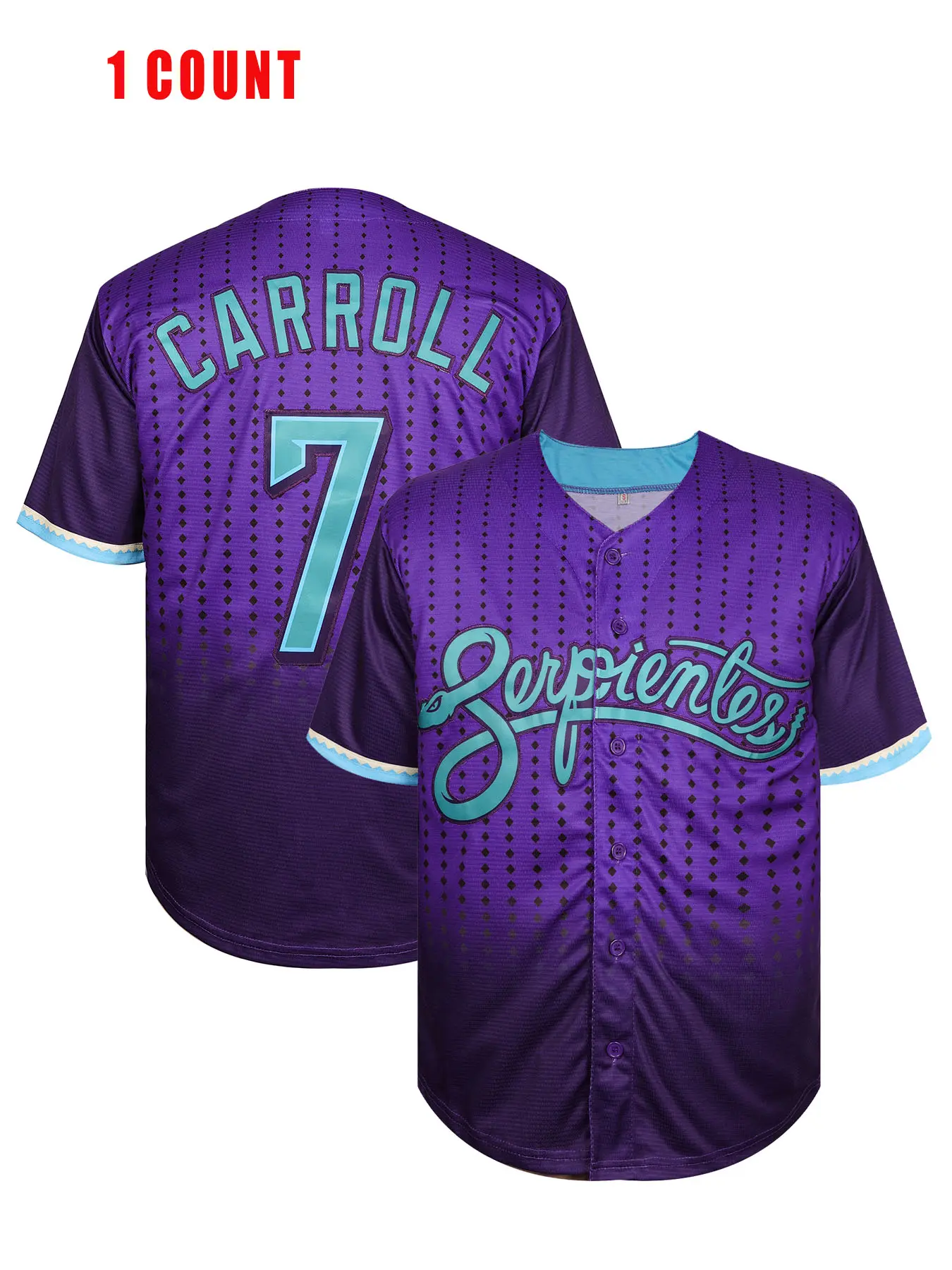 Men's Embroidered Baseball Jersey Number 7 Carroll City Connection Vintage Embroidery Sport Embroidery Sportswear Casual Quick-Dry Outdoor Athletic Activewear Shirt All Seasons