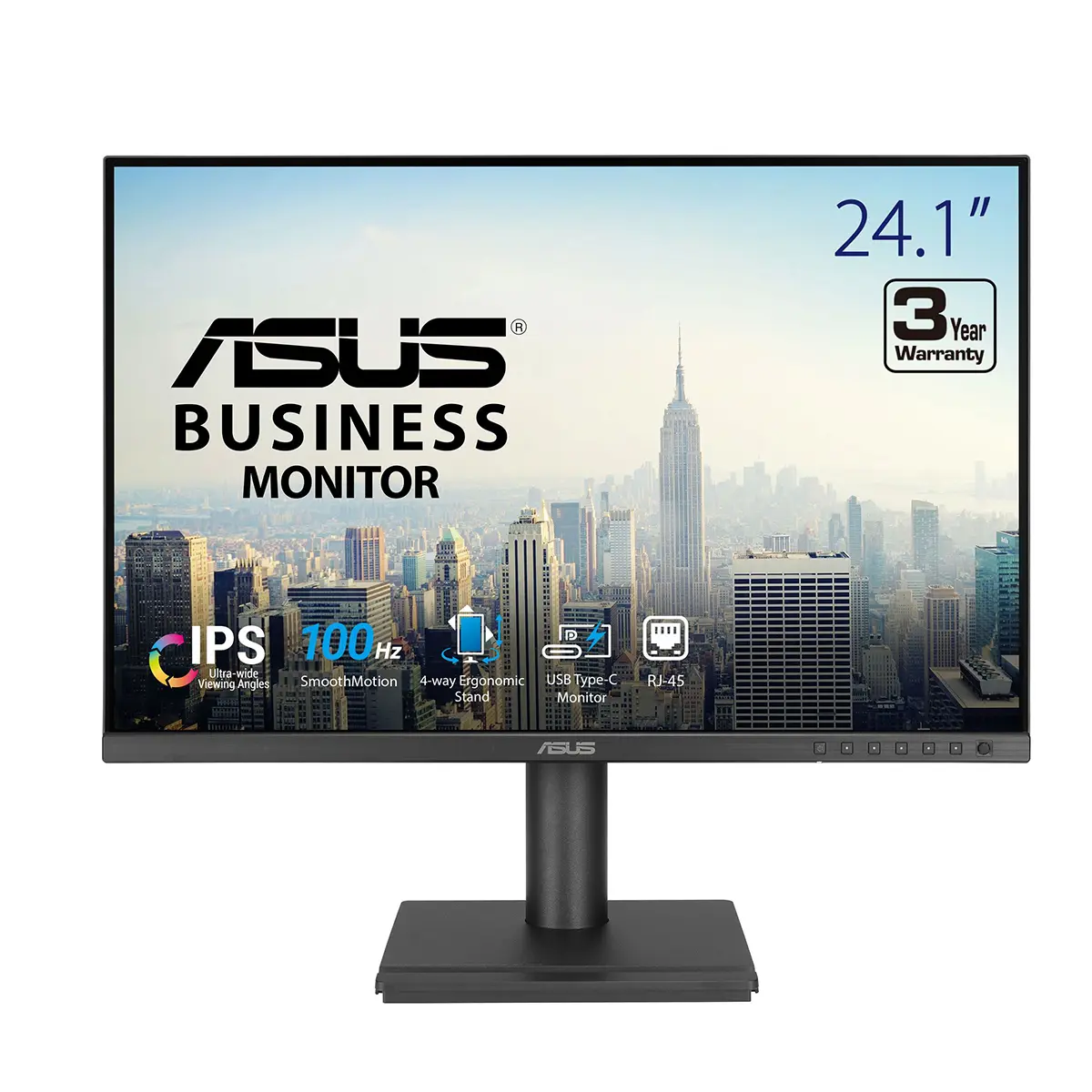 ASUS BE248CFN 24.1" 16:10 WUXGA 100Hz USB-C Docking IPS LED Monitor, Black